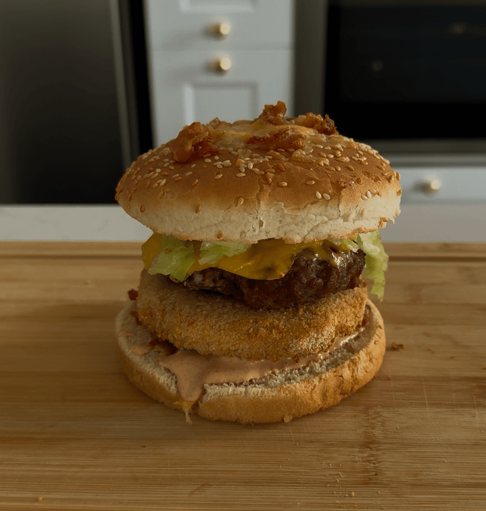 domowy burger drwala z air fryera